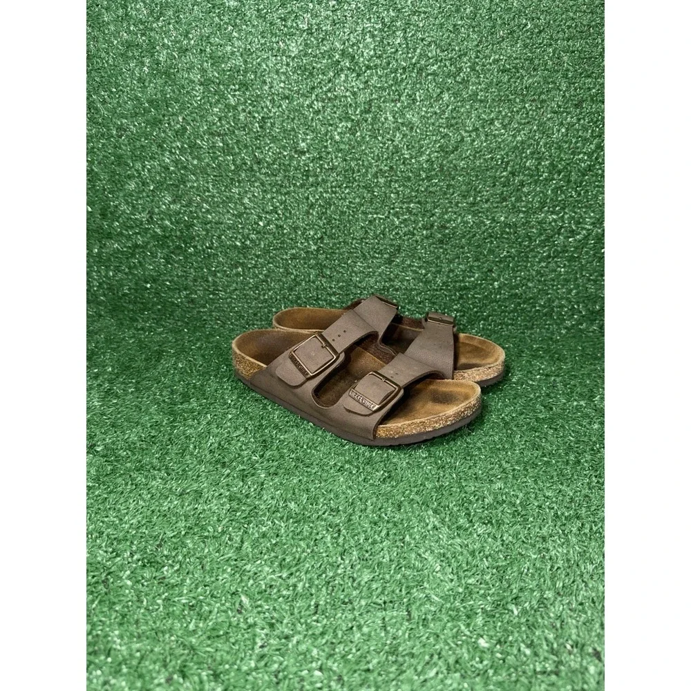 Birkenstock Sandals EU 32 Youth 1 US Arizona Brown Leather Buckle Casual Slides